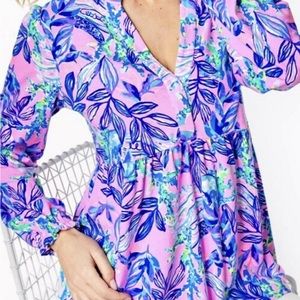 NWT Lilly Pulitzer Winona Knit Tunic Top Lilac Rose Just A Lil Jelly Sz XL